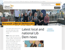 Tablet Screenshot of norwichlibdems.org.uk